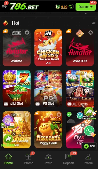 786Bet Game Interface