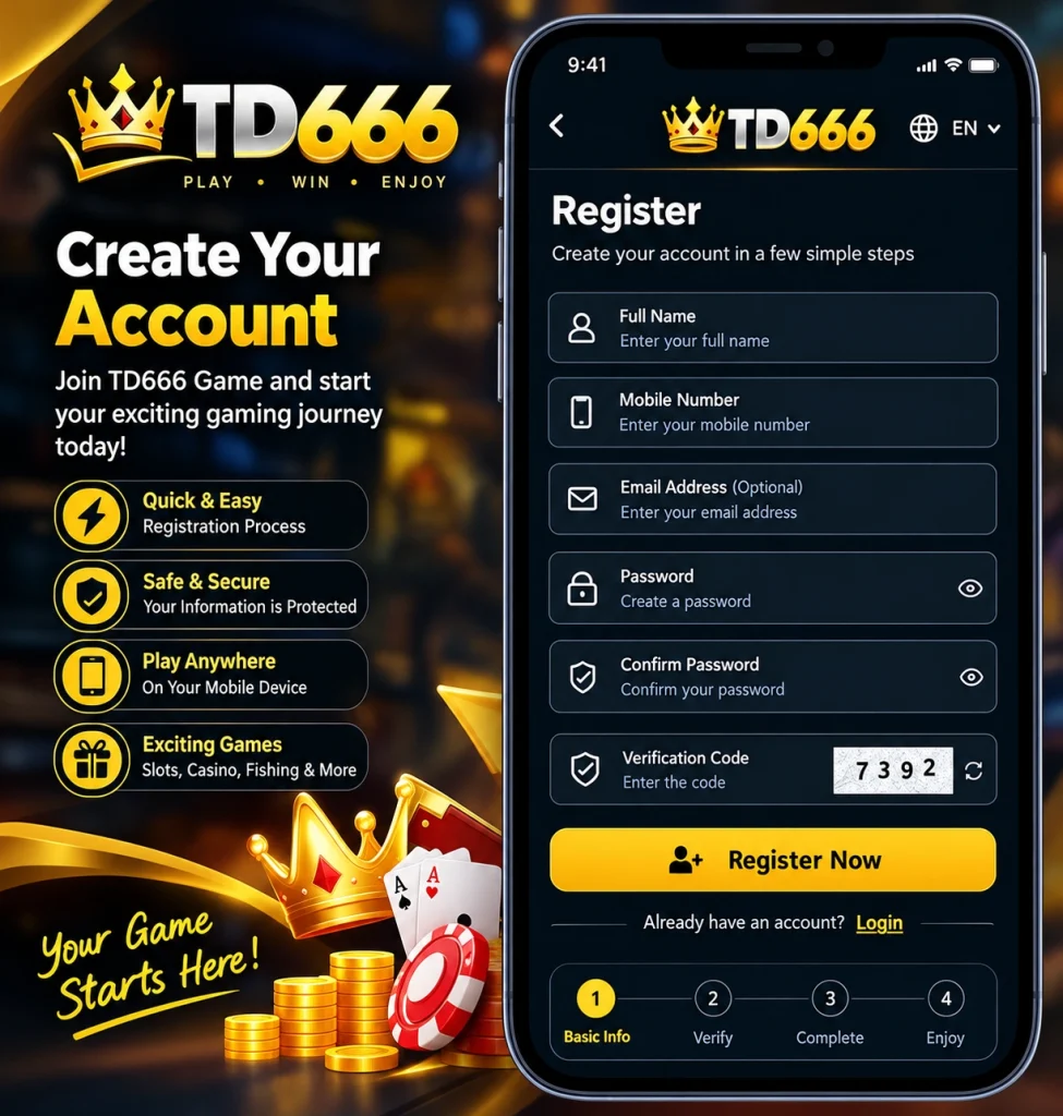 Register on TD666Win Game