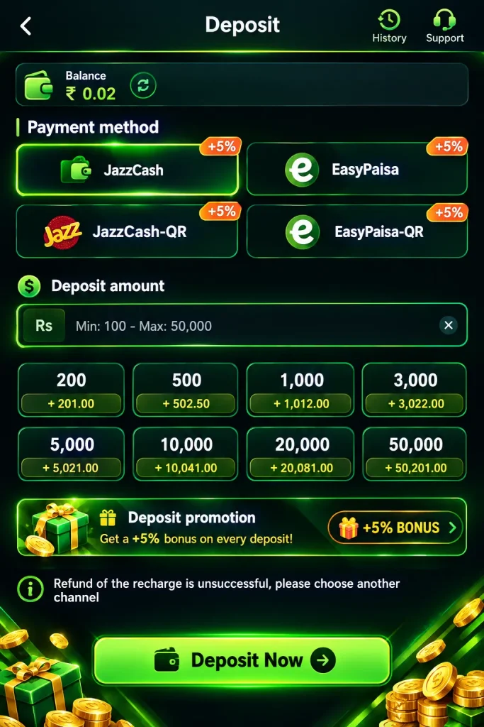 XD77 Game Deposit