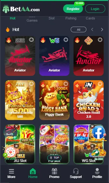 BetAA1 Game interface