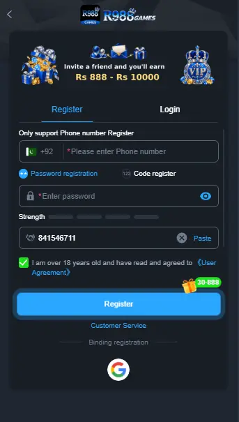 R988 Game Register