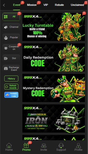 9999XA Game Events