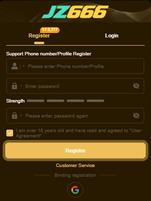 JZ6666 Game Register