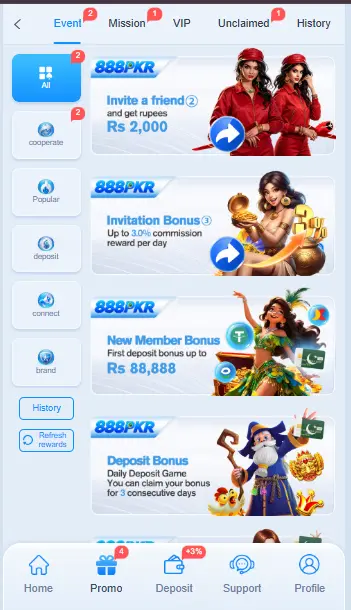 888 PKR Game Interface
