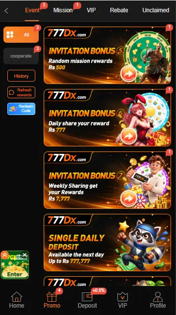 777XD Game Events