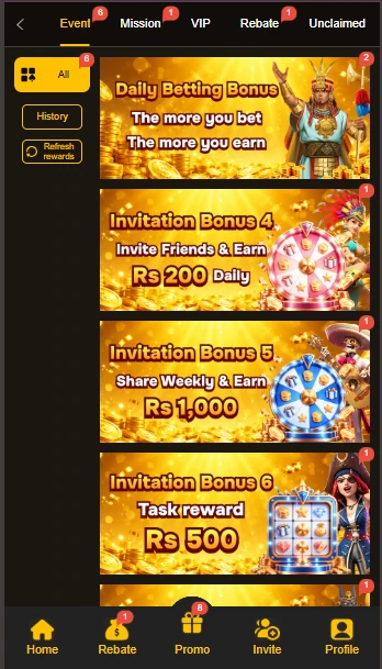 8555 Bet Game Events